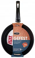 2 Сковорода Hitt Gefest HG1124/HG-24, с крышкой, диаметр 24 см уценённый
