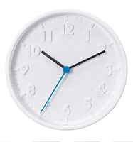 2 Часы настенные кварцевые ИКЕА СТОММА, белый уценённый