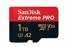 2 Карта памяти SanDisk microSDXC 1 ТБ Class 10, V30, A2, UHS Class 3, R/W 170/90 МБ/с, адаптер на SD уценённый