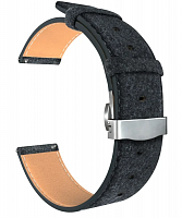 Lyambda Универсальный кожаный ремешок Minkar для часов 22 mm (DSP-10-22) grey