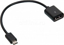 Кабель Deppa OTG USB - microUSB (72110), черный