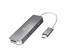 Мульти- переходник j5create USB- C на HDMI и USB Type- A 3.0/Power Delivery (JCD371)