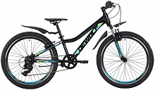 2k Подростковый горный (MTB) велосипед Dewolf Ridly JR 24 (2021) черный/синий/зеленый (требует финальной сборки) уценённый