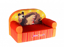СмолТойс Мягкая игрушка Диван Маша и Медведь цвет оранжевый красный