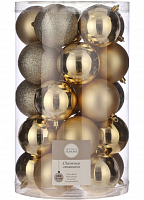 2 Набор елочных шаров House of seasons 84714, золото, 8 см, 25 шт. уценённый