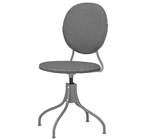 2 Компьютерное кресло ИКЕА БЬЙОРКБЕРГЕТ офисное, обивка: текстиль, цвет: Идекулла темно-серый уценённый