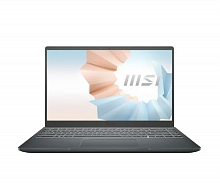 2 14  Ноутбук MSI Modern 14 B11MOU-452RU 1920x1080, Intel Core i5 1135G7 2.4 ГГц, RAM 8 ГБ, SSD 512 ГБ, Intel Iris Xe Graphics, Windows 10 Home, 9S7-14D314-452, карбоново-серый уценённый