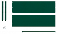 2 Бордюр Благо Бордюр для удлинения грядок оцинкованный, с полимерным покрытием, 1 х 0.7 х 0.265 м, зеленый уценённый