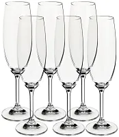 2kd Набор бокалов Crystalex Lara, для шампанского, 220 мл, 6 шт., прозрачный уценённый