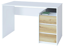 2 СОКОЛ письменный стол СПм-21, ШхГхВ: 120х60х74 см, цвет: белый/дуб делано уценённый