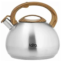 2kd LARA Чайник со свистком LR00-78, 4.5 л, серебристый уценённый