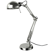 2kd Лампа офисная ИКЕА ФОРСО, E14, 40 Вт, никель уценённый