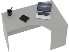 2k Компьютерный угловой стол SIMPLE SE-1400(R), правый угол, серый, 140х90х760 см уценённый