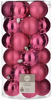 2kd Набор елочных шаров House of seasons 85750, ярко-розовый, 6 см, 30 шт. уценённый