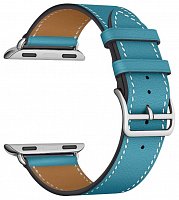 Lyambda Кожаный ремешок Mintaka для Apple Watch 42/44 mm голубой