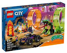 2 Конструктор LEGO City 60339 Арена для трюков с двойной петлей, 598 дет. уценённый