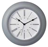 2 Часы настенные кварцевые ИКЕА СКАЙРОН, серый уценённый