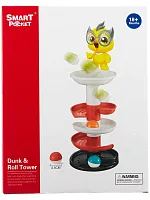 2kd Развивающая игрушка Smart Pocket Башня горка с шариками, желтый/белый/красный  уценённый