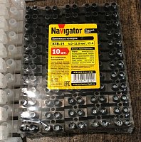 Колодка клеммная 4х12кв.мм 12 пар NTB-UPP-S12- 15/BL полипропилен черн. NAVIGATOR 71014
