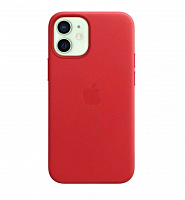 Чехол-накладка Apple MagSafe кожаный для iPhone 12 mini красный MHK73ZE/A