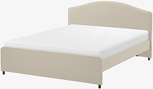 2kd Кровать ИКЕА ХАУГА, размер (ДхШ): 210х168 см, спальное место (ДхШ): 200х160 см, обивка: текстиль, цвет: лофаллет бежевый 3 Части уценённый