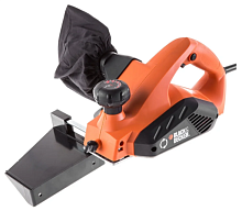 3 Сетевой электрорубанок BLACK+DECKER KW712KA, 650 Вт оранжевый/черный уценённый