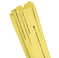 Термоусаживаемая трубка ТУТ нг 16/8 в отрезках (50 штук по 1 метру), желтая, EKF PROxima