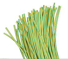 Термоусаживаемая трубка ТУТ нг 4/2 в отрезках (100 штук по 1 метру), желто-зеленая, EKF PROxima