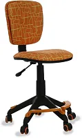 2 Кресло детское Бюрократ CH-204-F оранжевый жираф крестов. пластик подст. для ног уценённый