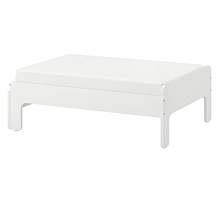2k Кровать ИКЕА СЛЭКТ, размер (ДхШ): 205х91 см, спальное место (ДхШ): 200х80 см, цвет: белый уценённый