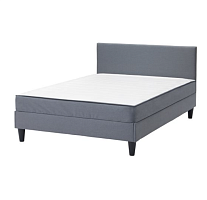 2 Кровать ИКЕА СЭБЁВИК, размер (ДхШ): 203х140 см, цвет: висле серый 2 Части уценённый